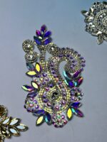 Magnificent Iridescent Crystal Paisley Motif