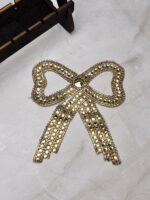 Luxury Iridescent Rhinestone Bow Applique - Image 2