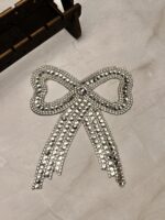 Luxury Iridescent Rhinestone Bow Applique