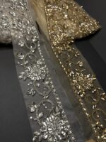 Embellished Crystal Mesh Trim Lace