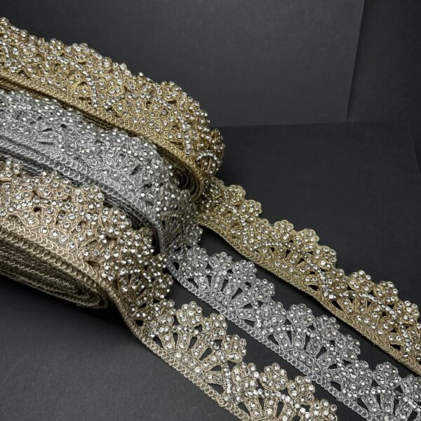 Rhinestone Beaded Lace Trim