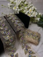 Exquisite Rhinestone Leaf Crystal Lace Border - Image 6