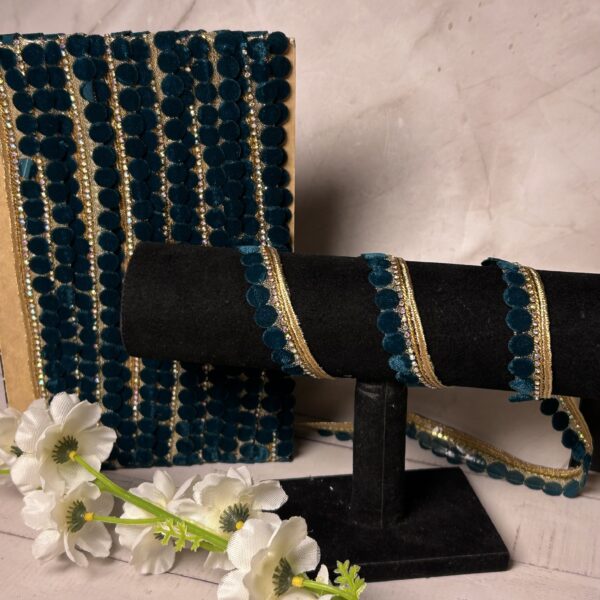Imperial Two-Tone Crystal Butterfly Lace Trim